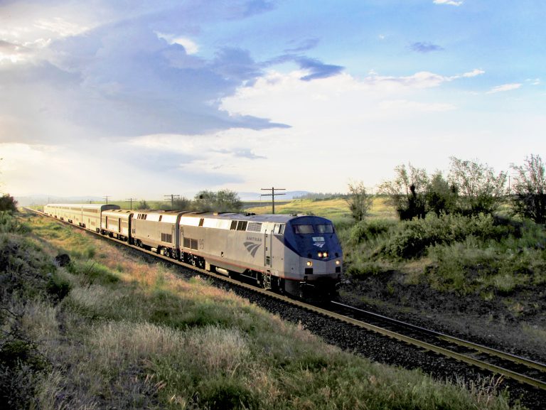 Amtrak train in Washington