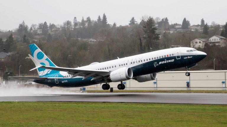 Boeing 737 Max taking off