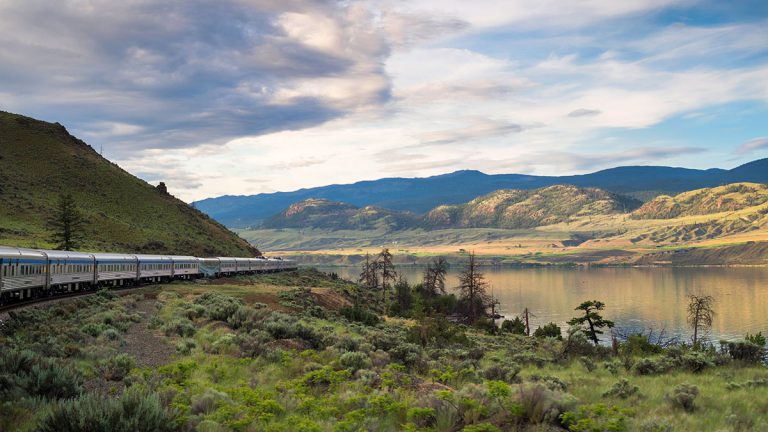 Via Rail train in western Canada