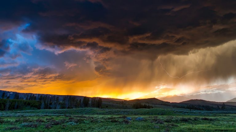 Yellowstone National Park thunderstorm