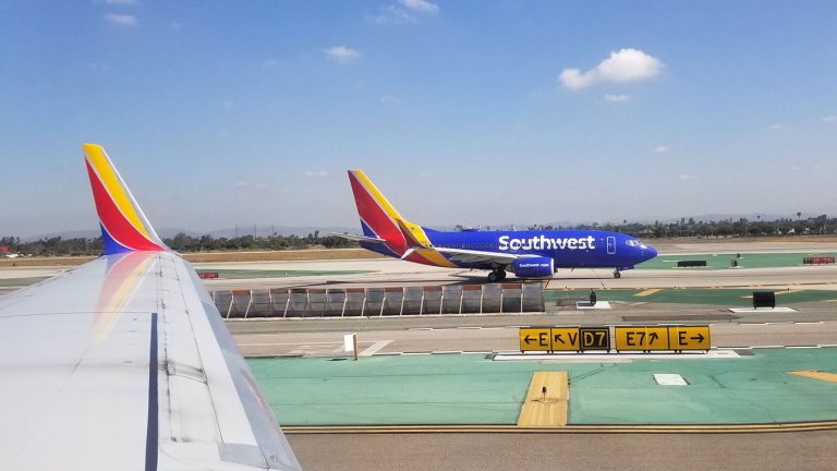 Southwest plane in Los Angeles