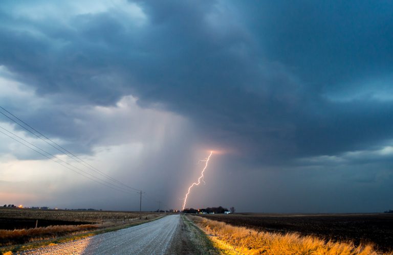 Lightning in Iowa