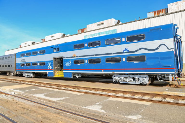 Metra Rail commuter train car for bikes